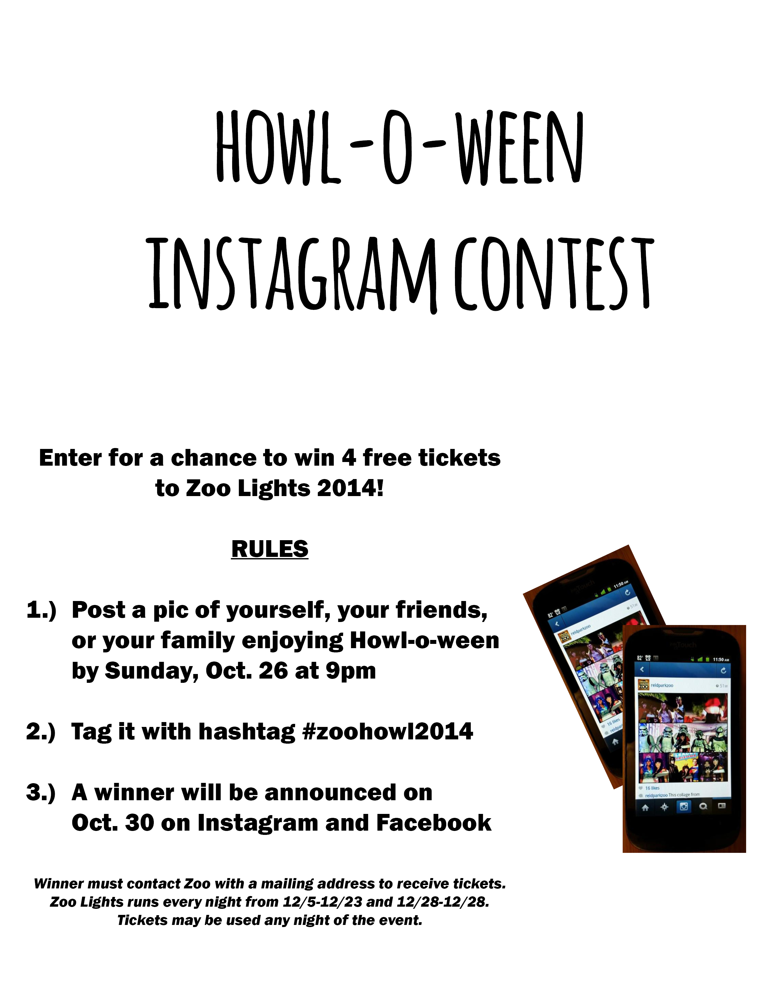 Instagram contest template website