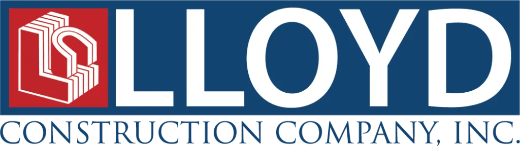 Horizontal with blue lettering