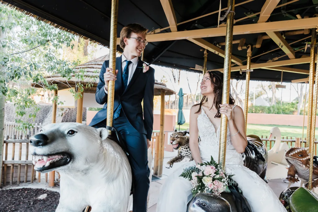 Couple on carousel